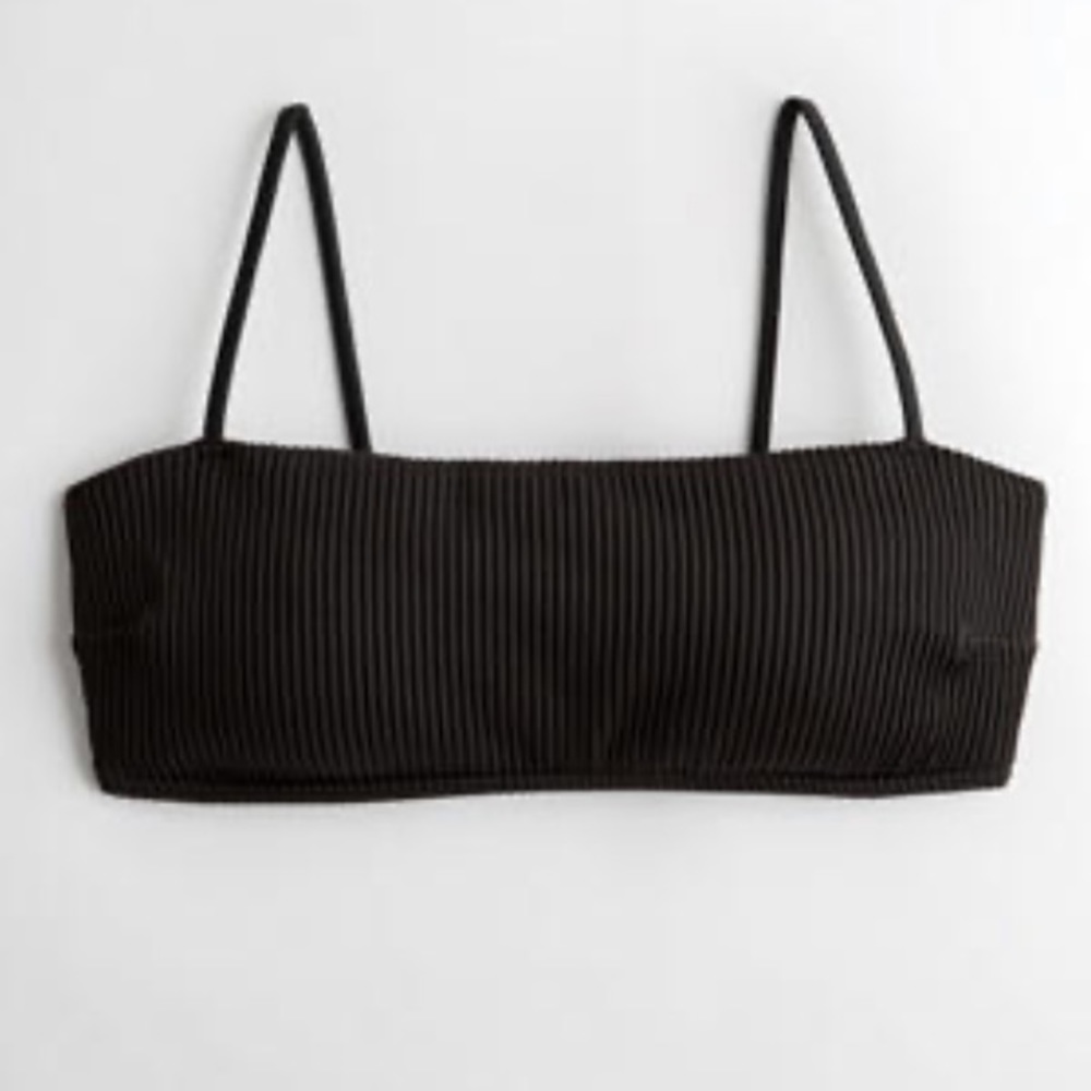 Ribbed Square Neck Bikini Top